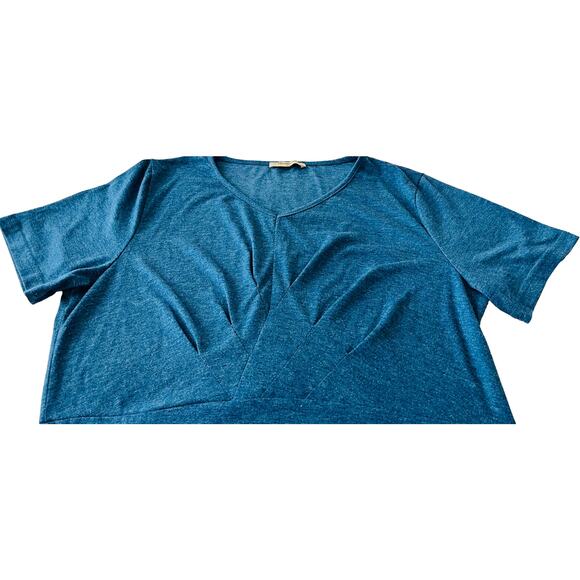 NOMORER MIDI, SHORT SLEEVE, PULL-OVER, WAIST DRESS, WOMENS, XXL, HEATHER BLUE - Picture 2 of 11